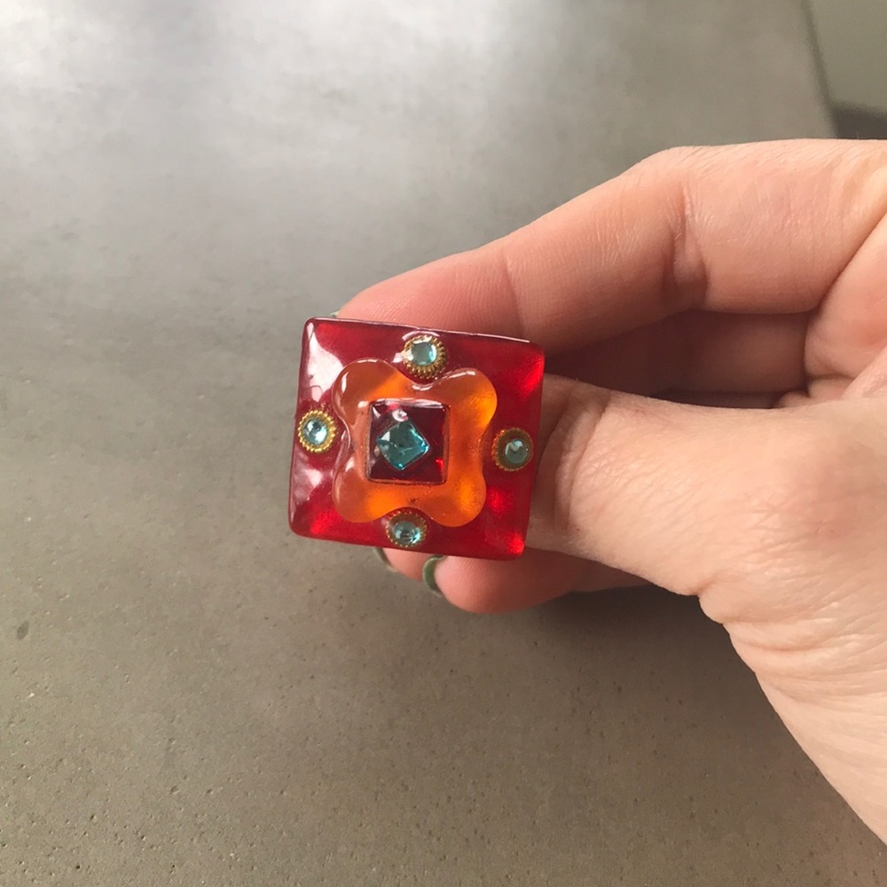Orange Resin ring 🧡